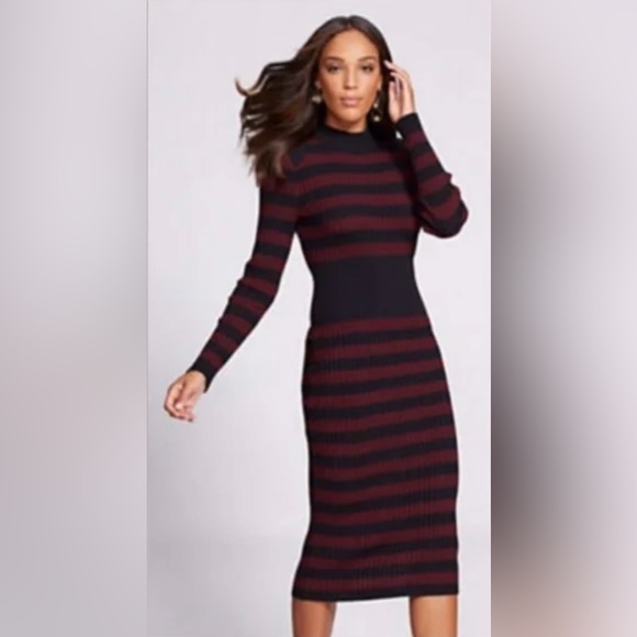 New York & Company Dresses & Skirts - NY&C Gabrielle Union Ribbed Midi Dress - Medium